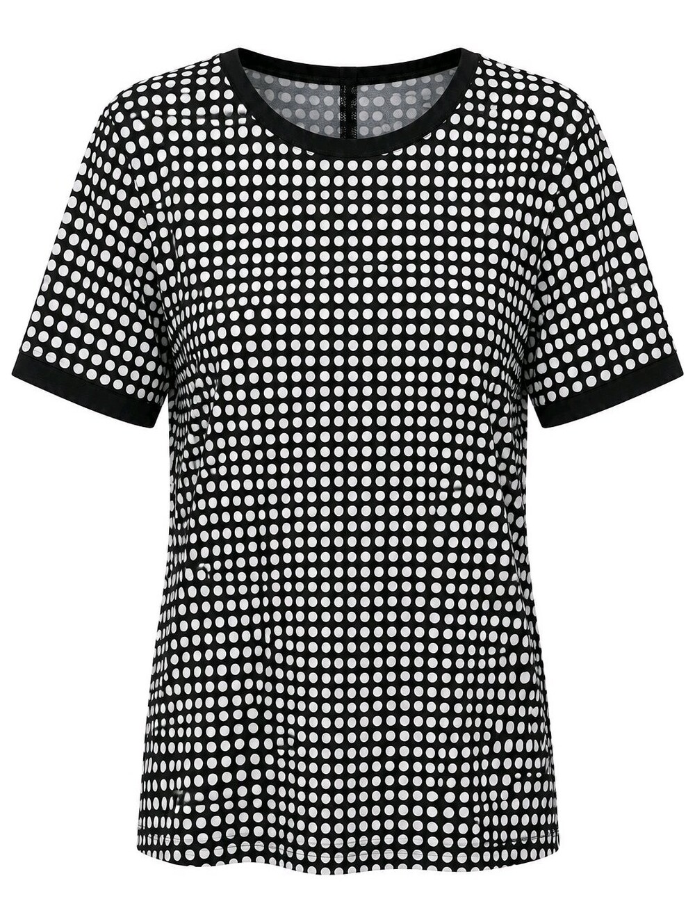 Anne Klein Black & Cream Polka Dot Short Sleeve Top Wms 2X